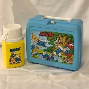 Vintage - Smurfs Lunchbox with Thermos